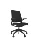 Designer Upholstered Back Chair - Black